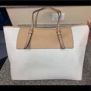 Aldo White Woven Purse